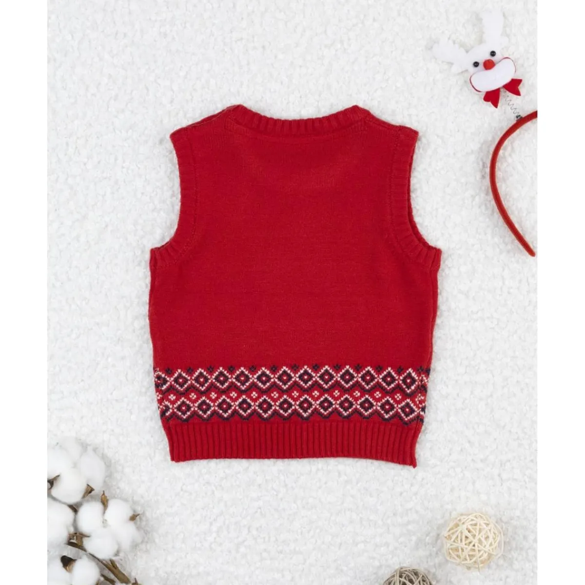 Chaleco bebé rojo con bordados*Prenatal New