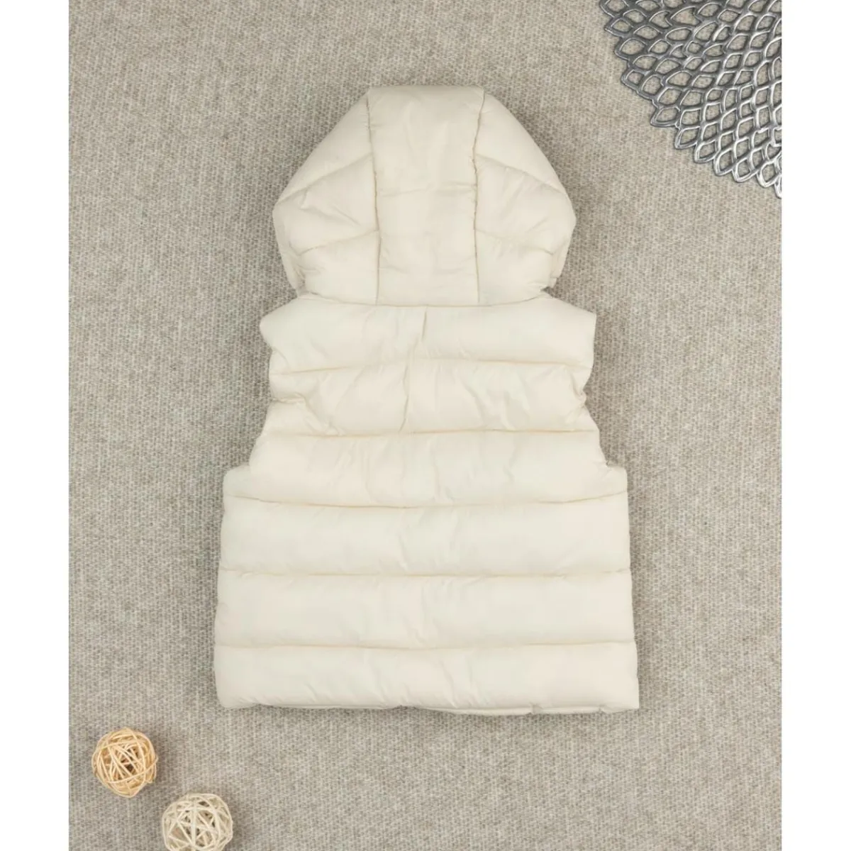 Chaleco infantil blanco de nylon reciclado*Prenatal