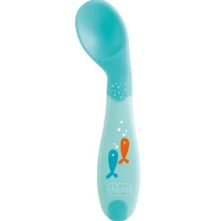 Discount - Cuchara Inclinada Primeras Papillas Azul Preparación Comida Y Accesorios·Platos Y Cubiertos Infantiles