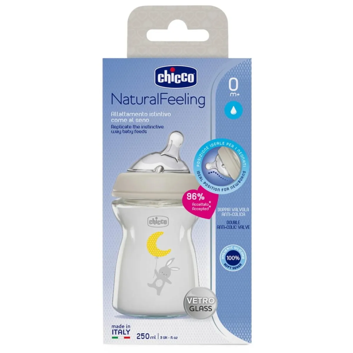 Clearance - Biberón de vidrio Naturalfeeling 250ml Biberones Y Chupetes·Biberones