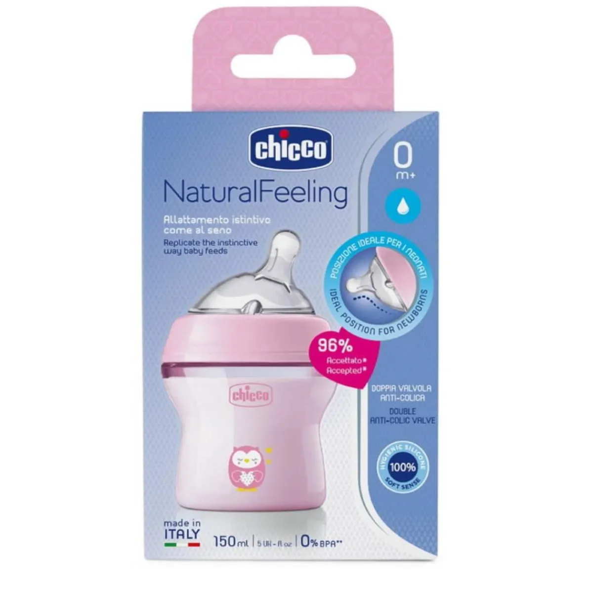 Sale - Biberón Natural Feeling 150ml 0m+ Rosa Biberones Y Chupetes·Biberones