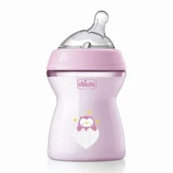 - Biberón Natural Feeling 250ml Rosa 2m+*CHICCO New