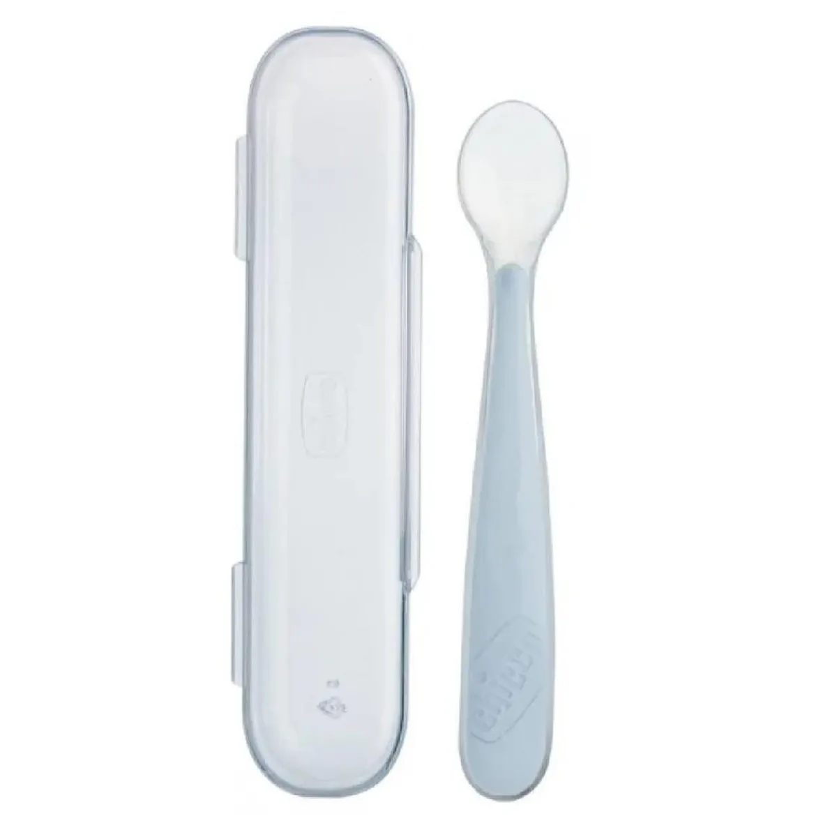 - Cuchara de Silicona con estuche - Gris*CHICCO