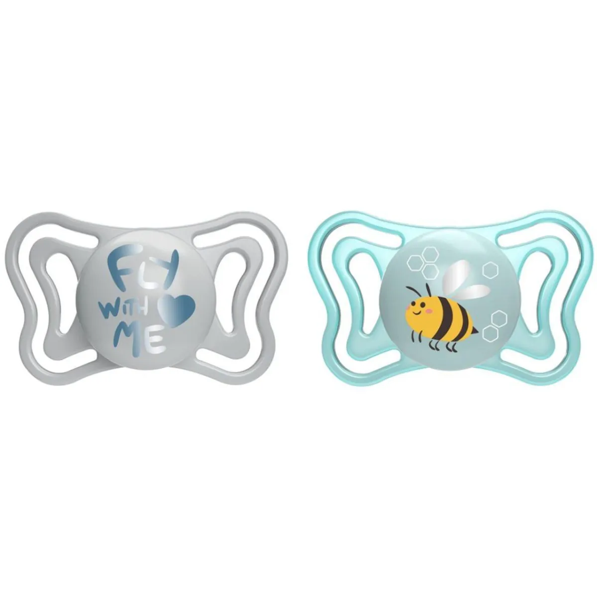 - Pack 2 chupetes Physio Light 2-6M - Azul (Varios modelos)*CHICCO New
