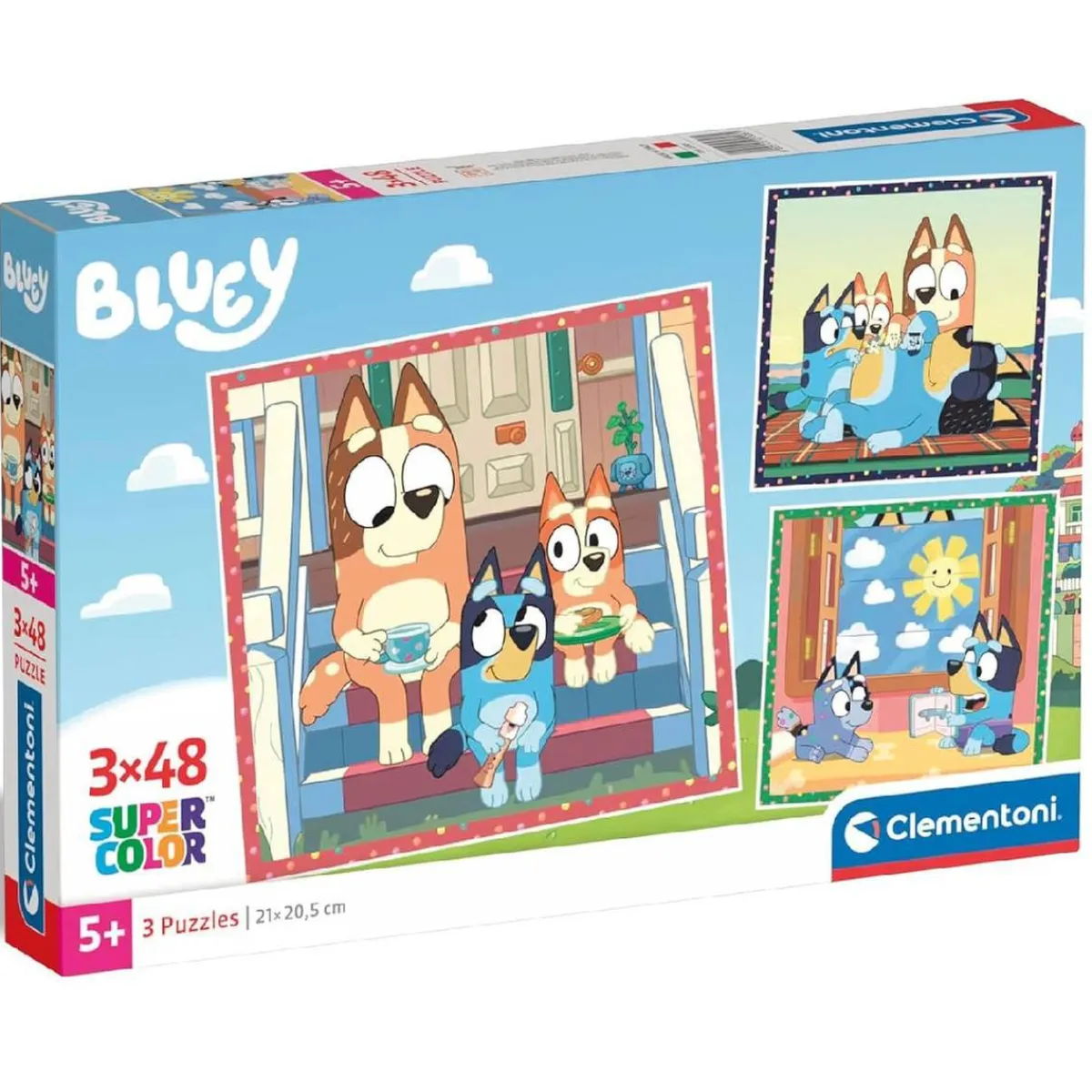 New - 3 puzzles 48 piezas - Bluey Juegos Y Puzzles