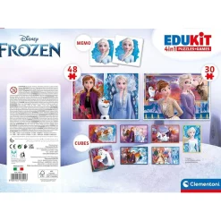 Sale - Frozen - Edukit 4 en 1: Puzzle de 48 piezas, juego de memoria y 6 cubos educativos ㅤ Juguetes Educativos Y Libros|Juegos Y Puzzles
