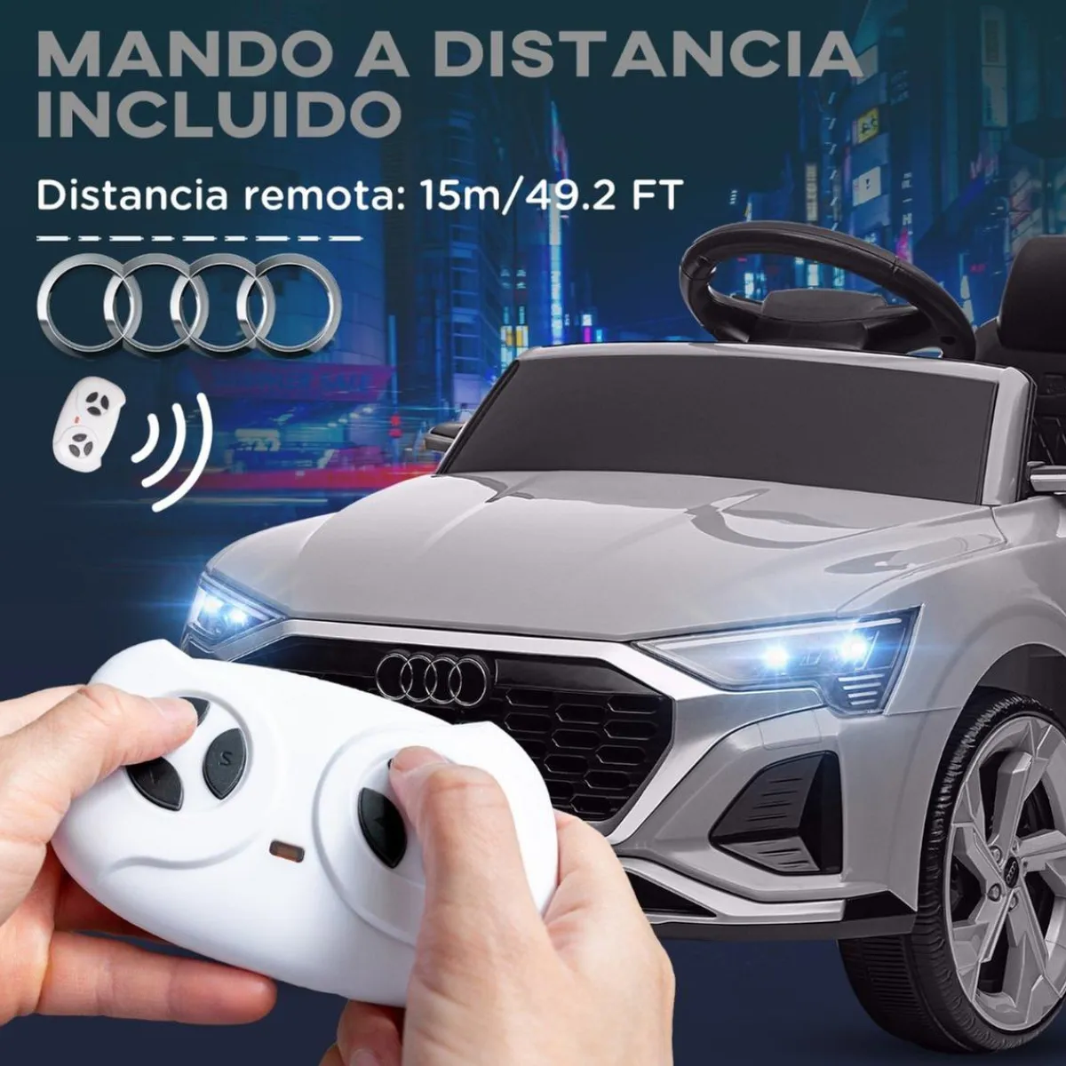 Coche Eléctrico Audi Q8 Etron Sportback 12V Gris*AIYAPLAY Clearance
