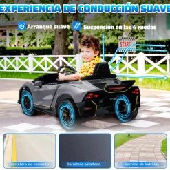 Coche eléctrico Lamborghini Autentica Gris*AIYAPLAY Outlet