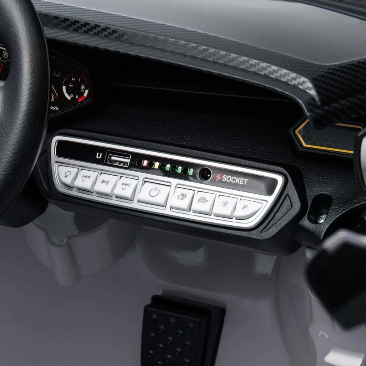 Coche eléctrico Lamborghini Autentica Gris*AIYAPLAY Outlet
