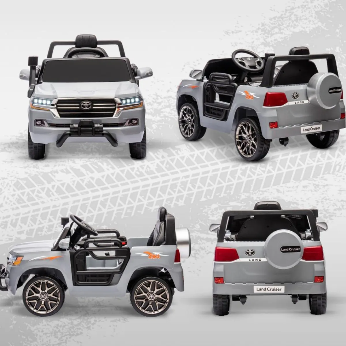 Coche eléctrico Toyota LAND CRUISER Gris*AIYAPLAY Outlet