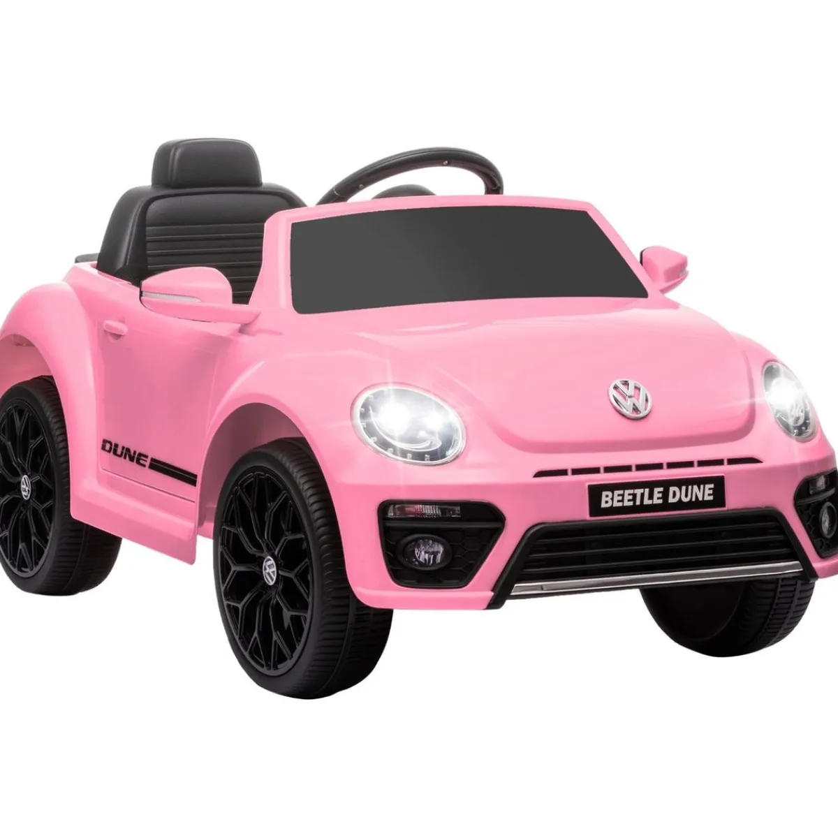 Best Coche eléctrico Volkswagen Beetle Rosa Vehículos De Batería O A Pedales