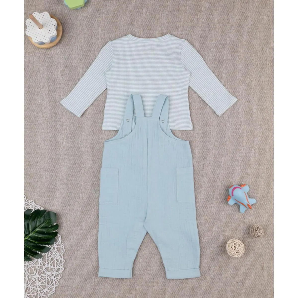 Outlet Conjunto camiseta/peto niño azul Recién Nacido·Ropa Y Accesorios|Ropa Y Accesorios·Conjuntos
