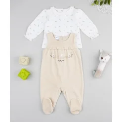 Online Conjunto peto beige Ropa Y Accesorios·Peleles|Recién Nacido·Ropa Y Accesorios