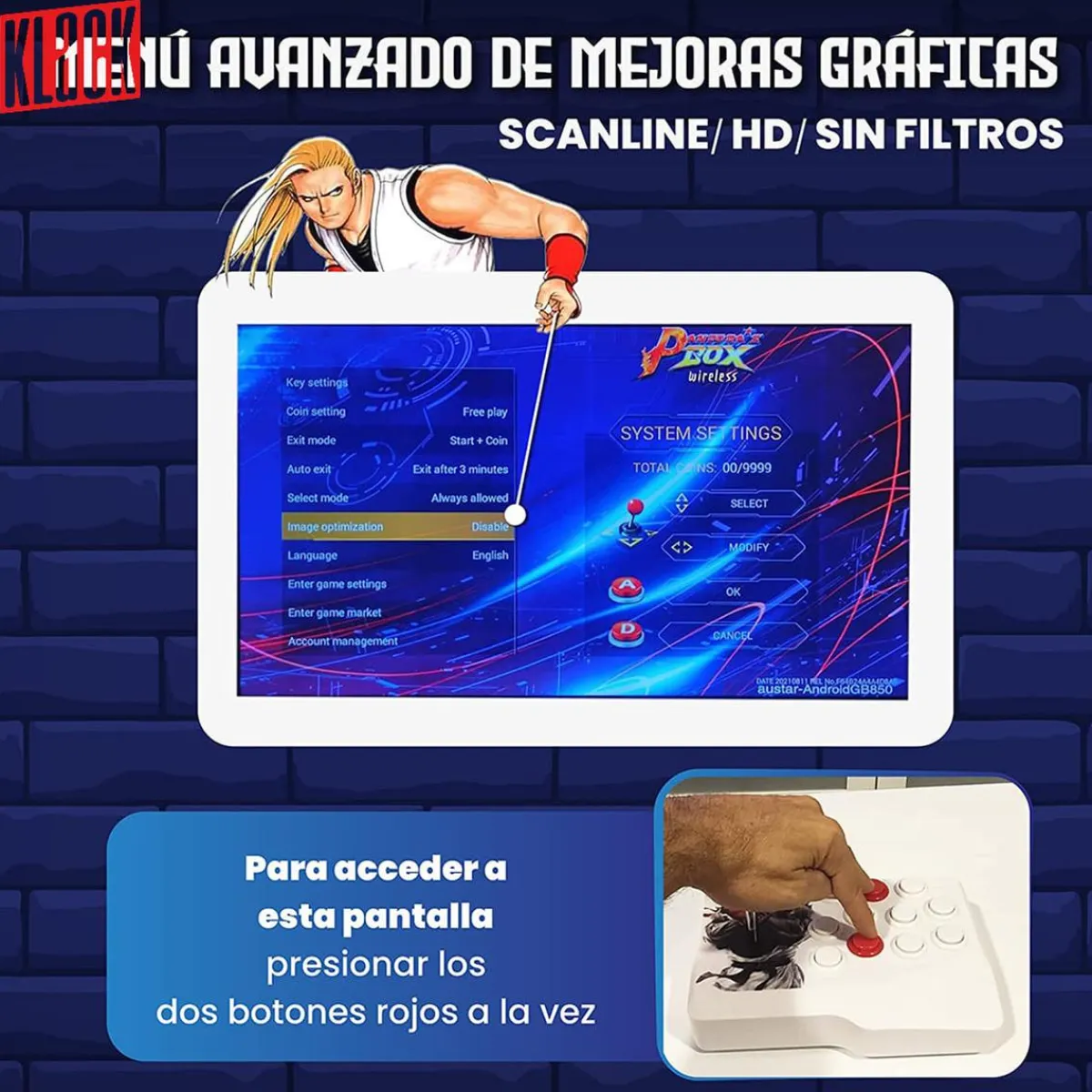 Consola de juego Pandora Box 3D 10.000 juegos*KLACK EUROPE Best