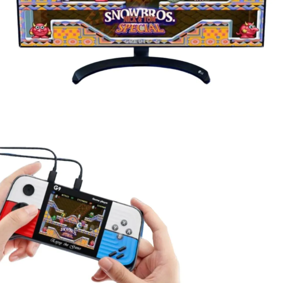 Consola de juegos portátil G9 666 juegos Figuras De Acción