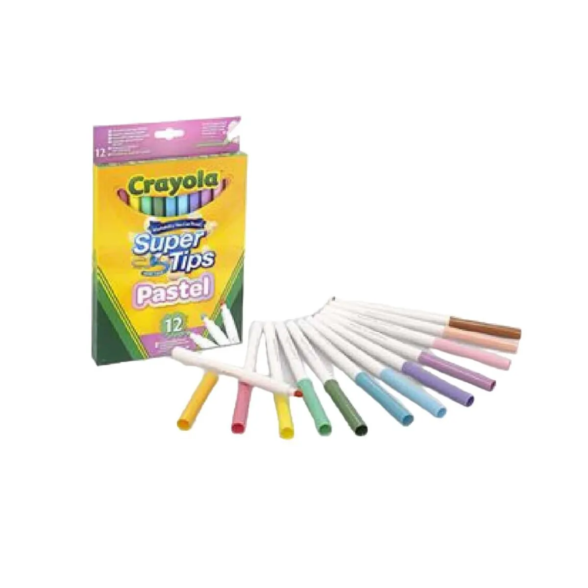- 12 Rotuladores Super punta lavables Pastel*CRAYOLA Best