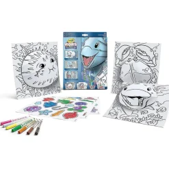 Discount - Juego de páginas para colorear y construir, tema del mundo marino, arte tridimensional ㅤ Arte Y Manualidades
