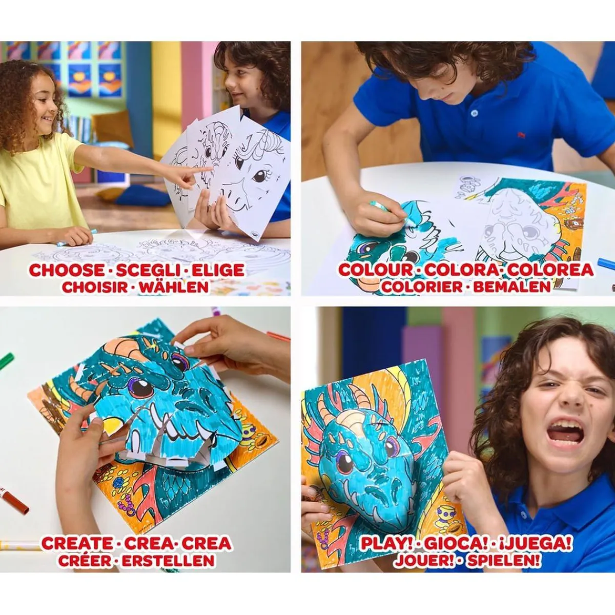 Hot - Set de colorear y construir 3D tema selva Arte Y Manualidades