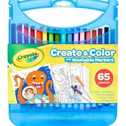 - Set de Rotuladores Lavables en Maletín 65 piezas ㅤ Arte Y Manualidades