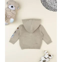 Cárdigan niño beige con capucha*Prenatal New