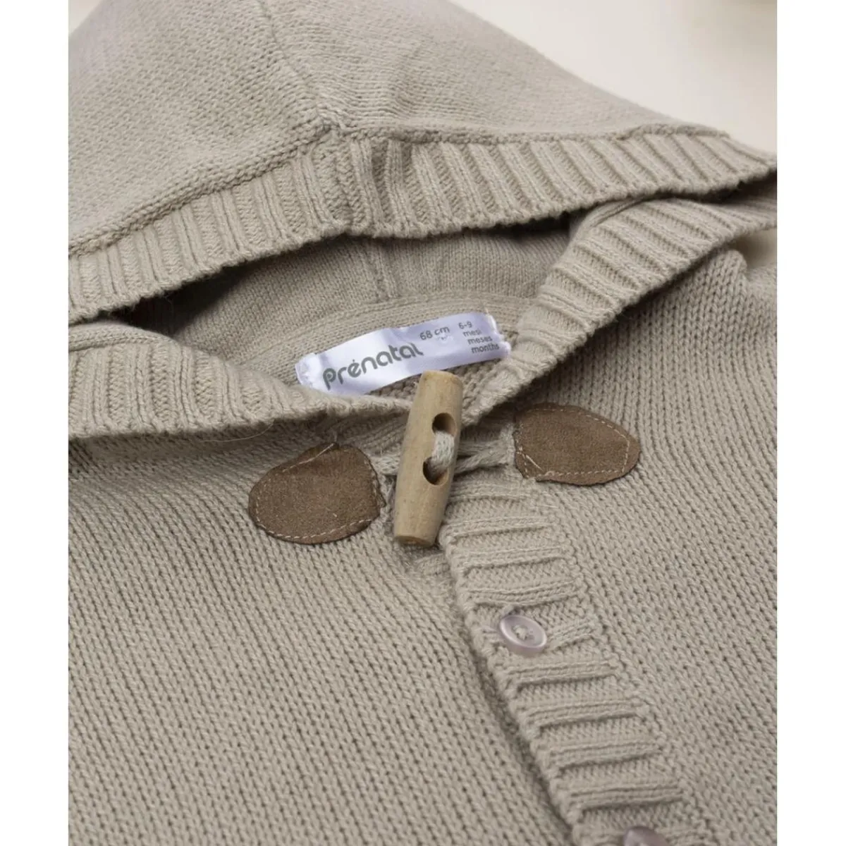 Cárdigan niño beige con capucha*Prenatal New