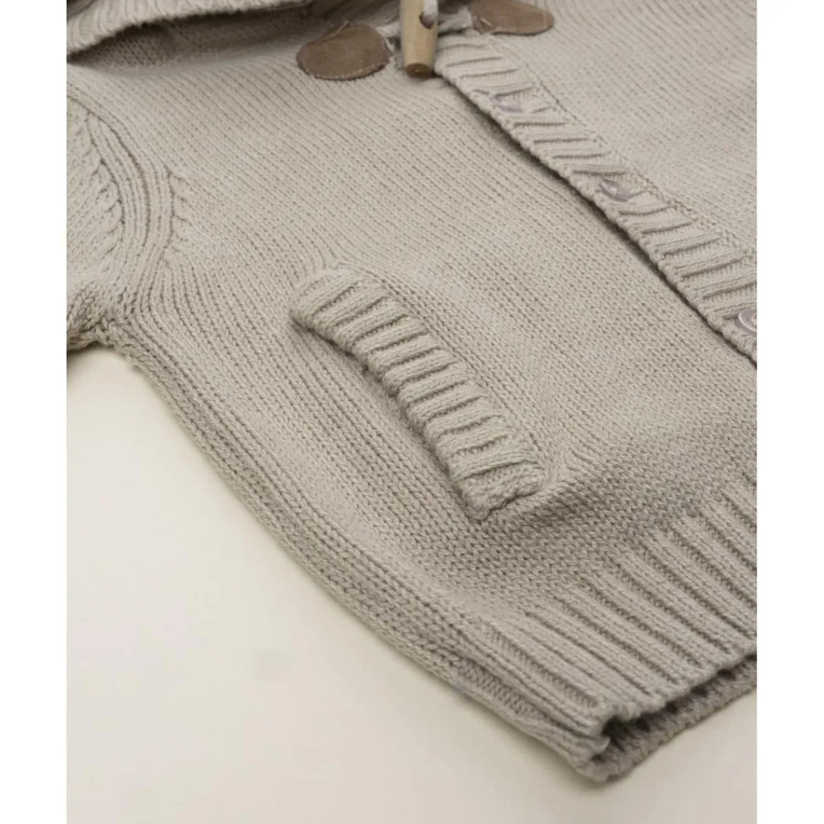 Cárdigan niño beige con capucha*Prenatal New