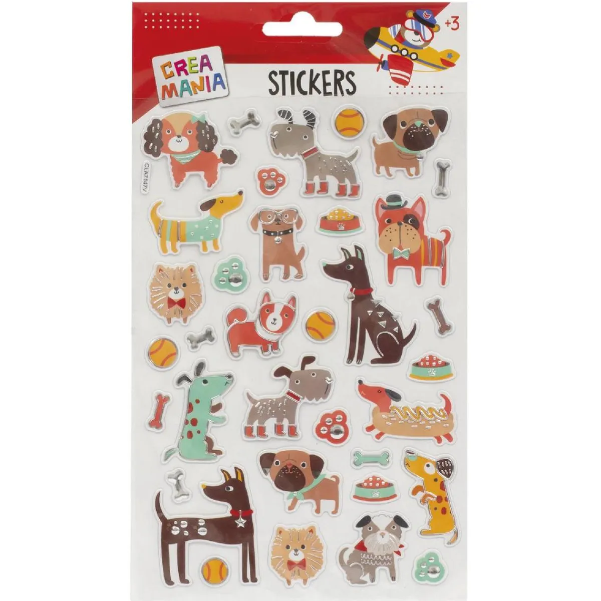 Discount Creamania - Pegatinas Aviones/Perros con relieve (varios modelos) Deportes
