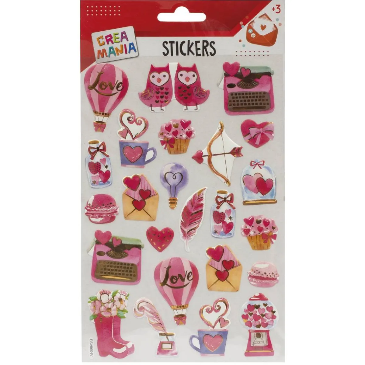 Online Creamania - Pegatinas Love con relieve (varios modelos) Deportes