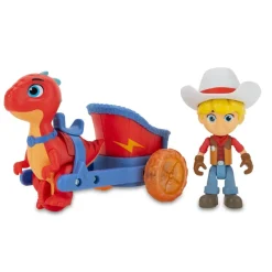 New Dino Ranch - Vehiculo + Figura Coleccionables Y Mini Mundos