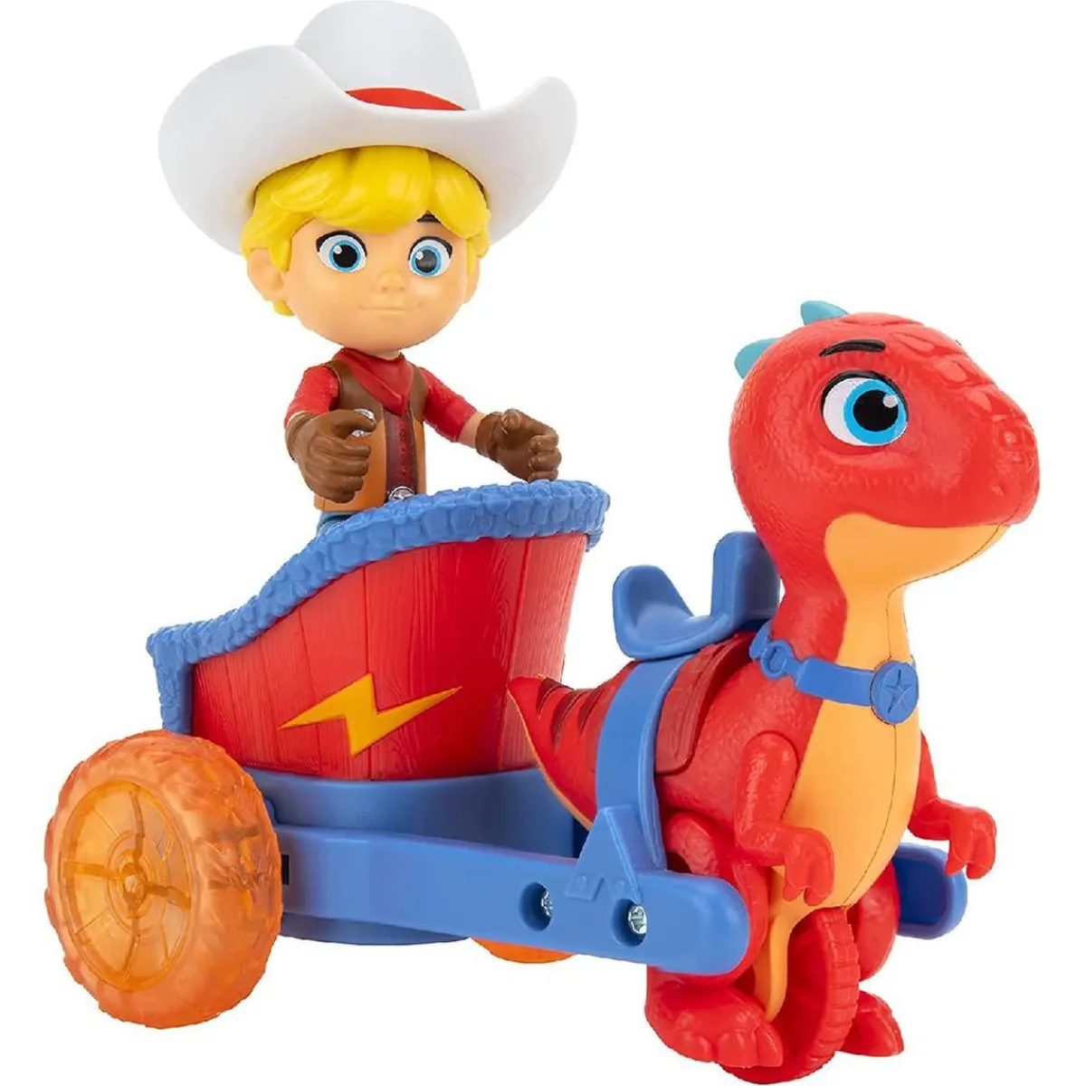 New Dino Ranch - Vehiculo + Figura Coleccionables Y Mini Mundos