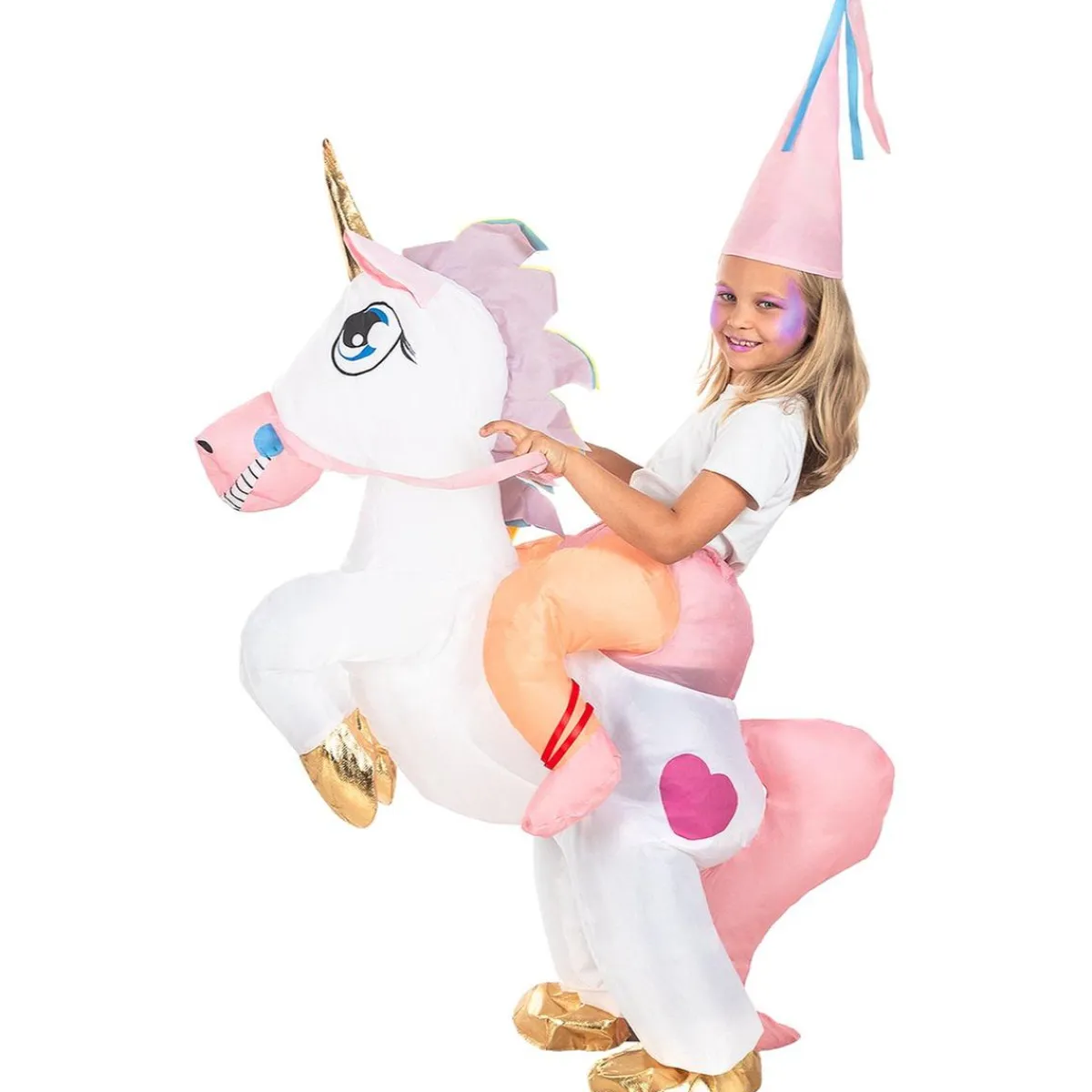 Outlet Disfraz a hombros de unicornio hinchable para niños Talla única Disfraces|Halloween