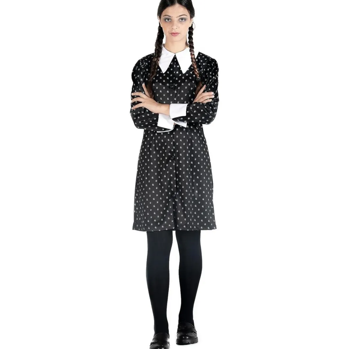 Best Disfraz Ciao color negro y blanco, 140cm ㅤ Disfraces|Halloween