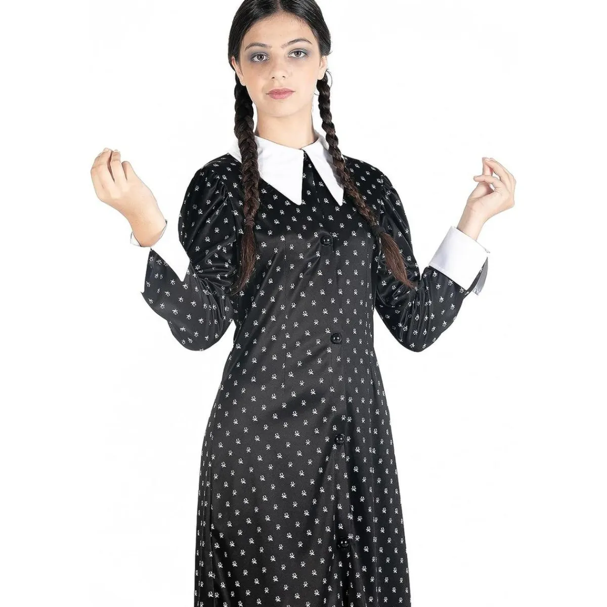Best Disfraz Ciao color negro y blanco, 140cm ㅤ Disfraces|Halloween