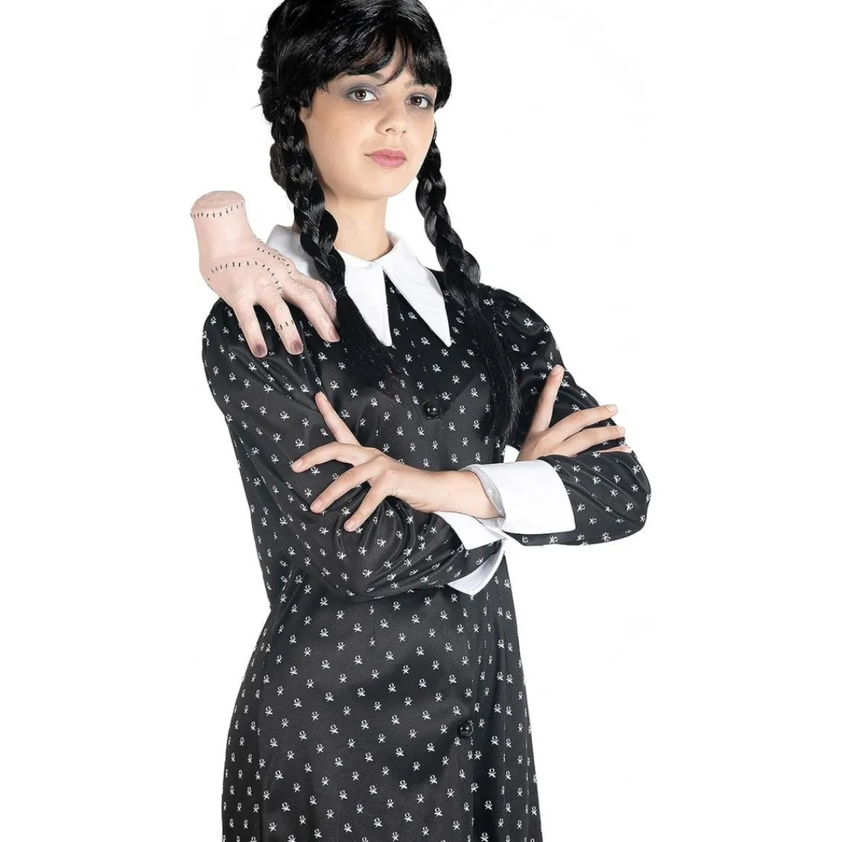 Hot Disfraz Ciao de color negro y blanco, 140cm ㅤ Disfraces|Halloween