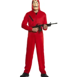 Discount Disfraz con máscara La Casa de Papel talla XL, color rojo ㅤ Disfraces|Halloween