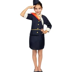 Disfraz de azafata de vuelo para niña 10-12 años*Funidelia Online