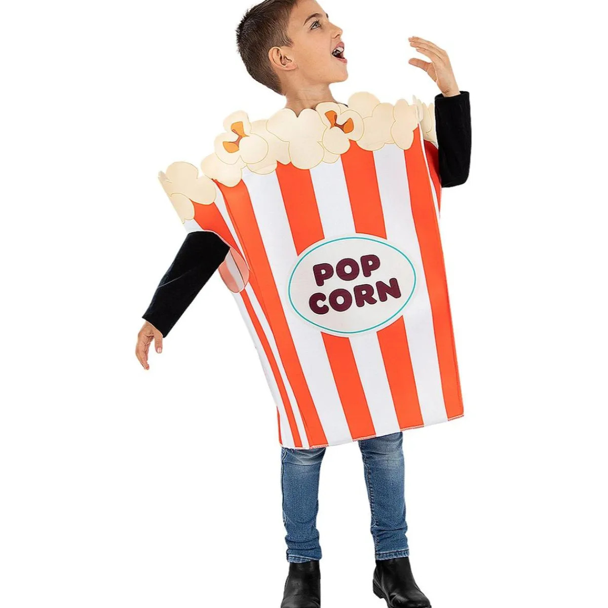 Disfraz de bolsa de palomitas para niños 7-12 años*Funidelia