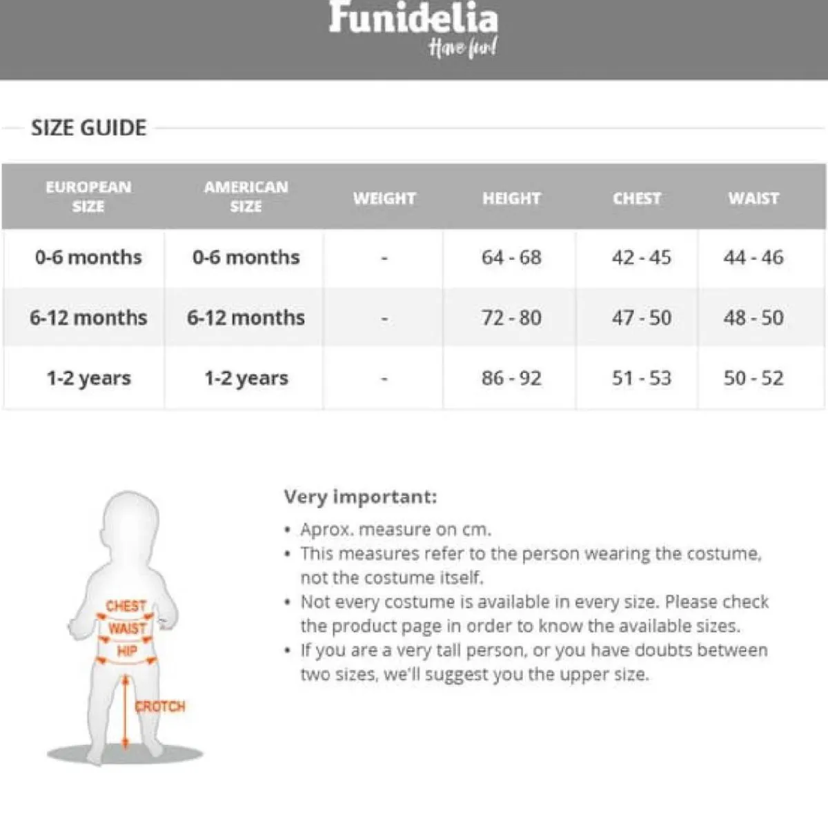 Disfraz de Calabaza para Bebé (69-80 cm)*Funidelia Clearance