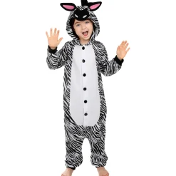 Disfraz de cebra onesie para niños 7-9 años*Funidelia Best