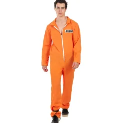Disfraz de convicto naranja hombre M-L*Funidelia