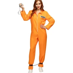 Disfraz de convicto naranja hombre M-L*Funidelia
