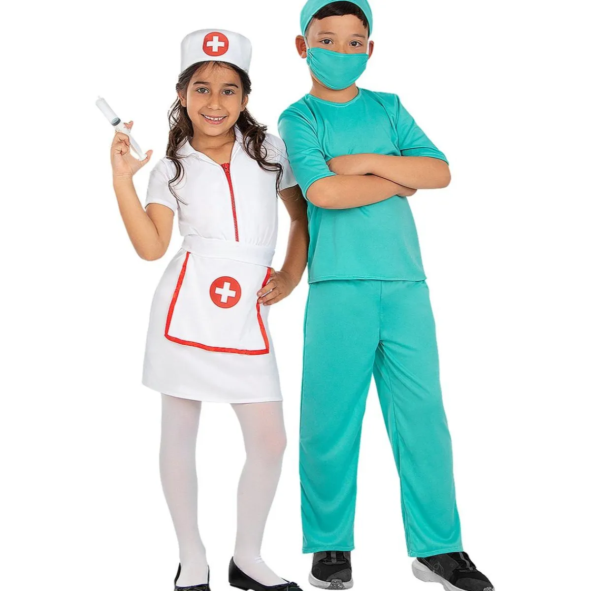 New Disfraz de enfermera para niña 3-4 años Halloween|Disfraces