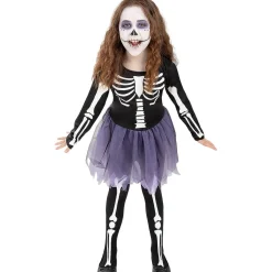 Disfraz de esqueleto niña 3-4 años*Funidelia Online