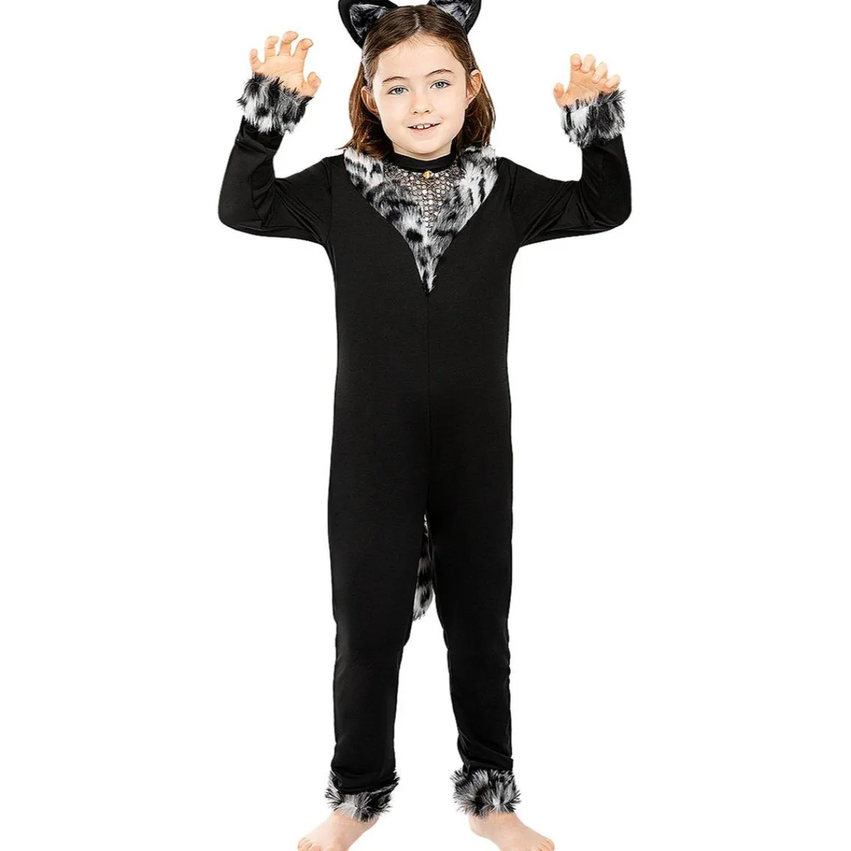 Hot Disfraz de gata para niña 5-6 años Disfraces|Halloween