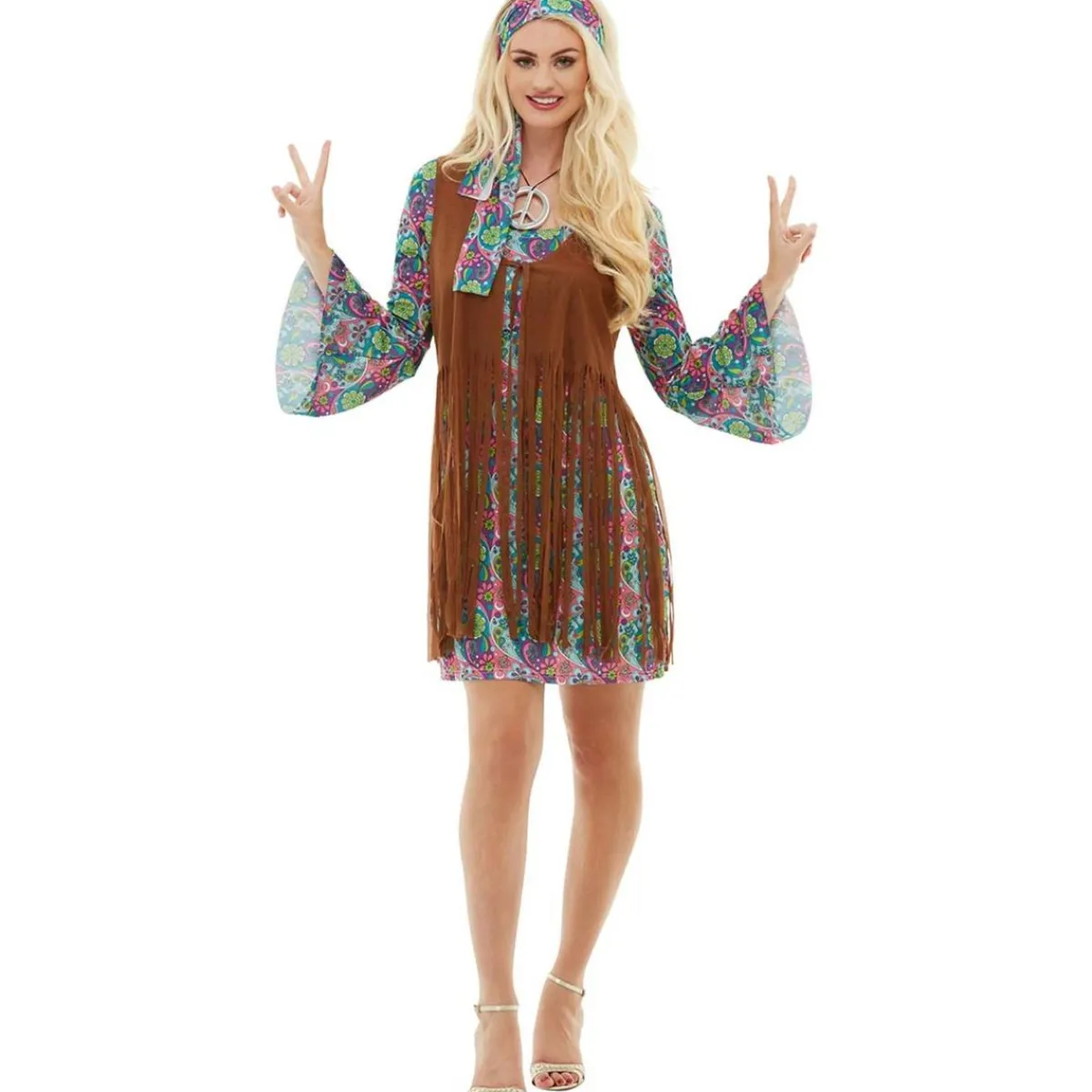 Disfraz de hippie para mujer L*Funidelia New
