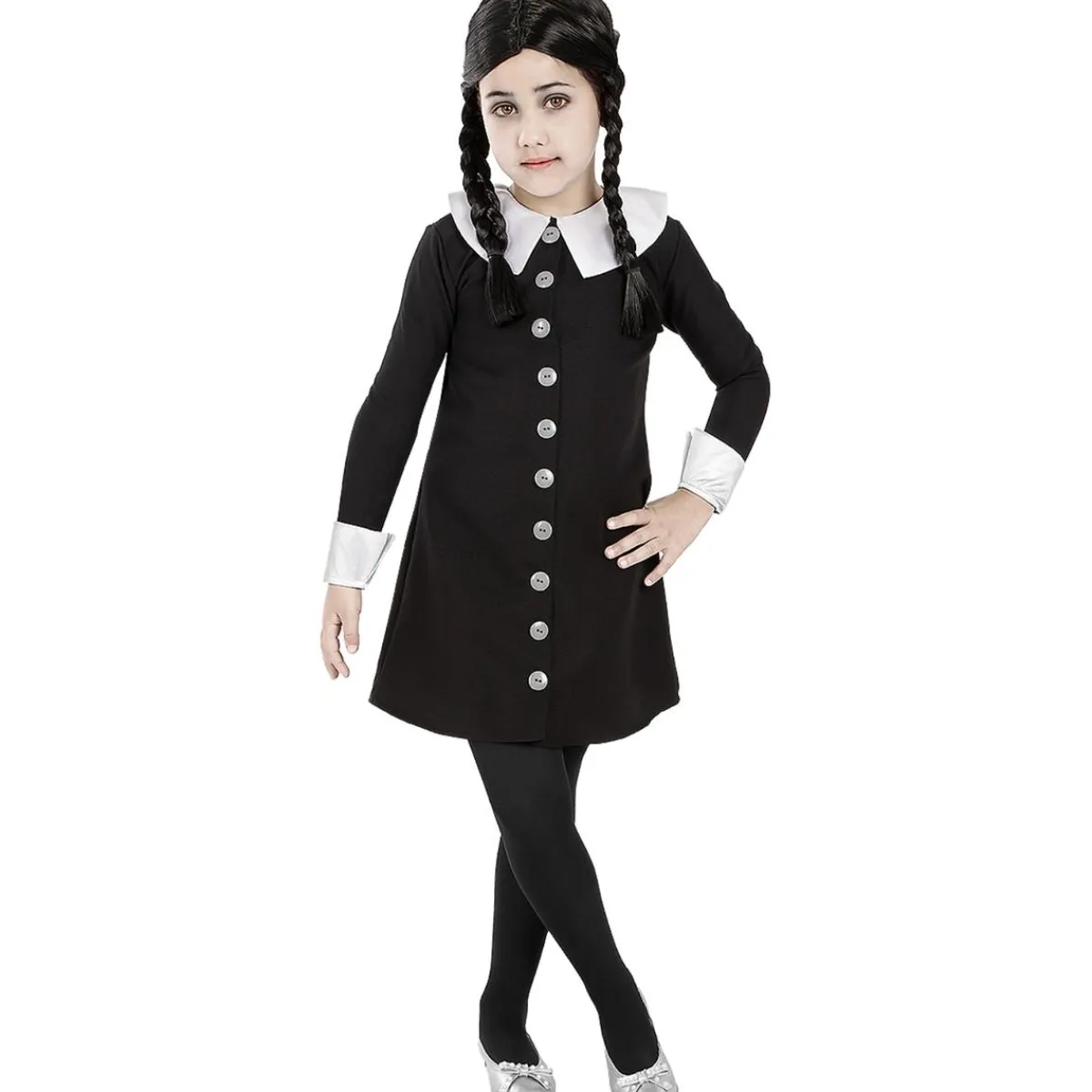 Disfraz de Miércoles Addams niña 10-12 años*Funidelia New