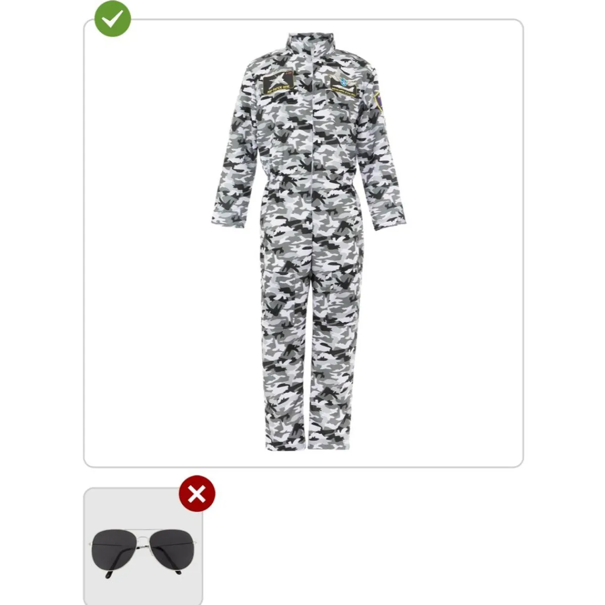 Clearance Disfraz de piloto de caza para hombre S-M Halloween|Disfraces