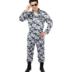 Disfraz de piloto de caza para hombre M-L*Funidelia New