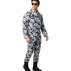 Disfraz de piloto de caza para hombre M-L*Funidelia New