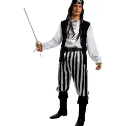 Disfraz de pirata a rayas para hombre - Colección blanca y negra S*Funidelia Clearance